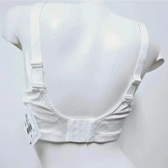 Amoena Greta white Masectomy cotton pocketed bra 36D - Picture 7 of 11